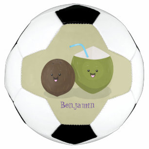 Bola De Futebol Grátis feliz desenho animado de coconuts kawaii
