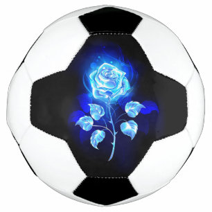 Bola De Futebol Gravação de Rosa Azul