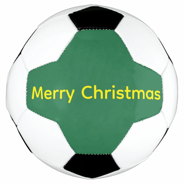 Bola De Futebol Green Merry Christmas (Frente)