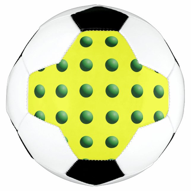 Bola De Futebol Green Spheres on Yellow  (Frente)