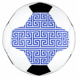 Bola De Futebol Grego Meander Key Square H Patterno Blue