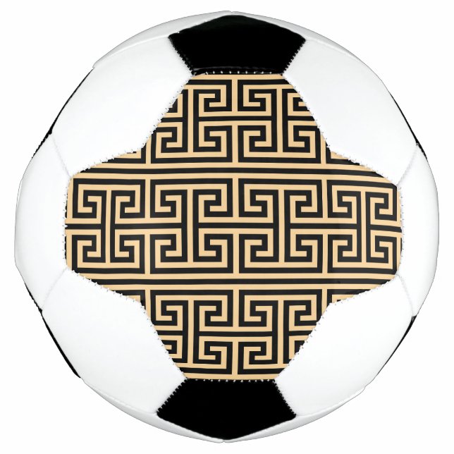 Bola De Futebol Grego Meander Key Square H Patterno Brown (Frente)