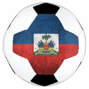 Bola De Futebol Grunge Flag Do Haiti