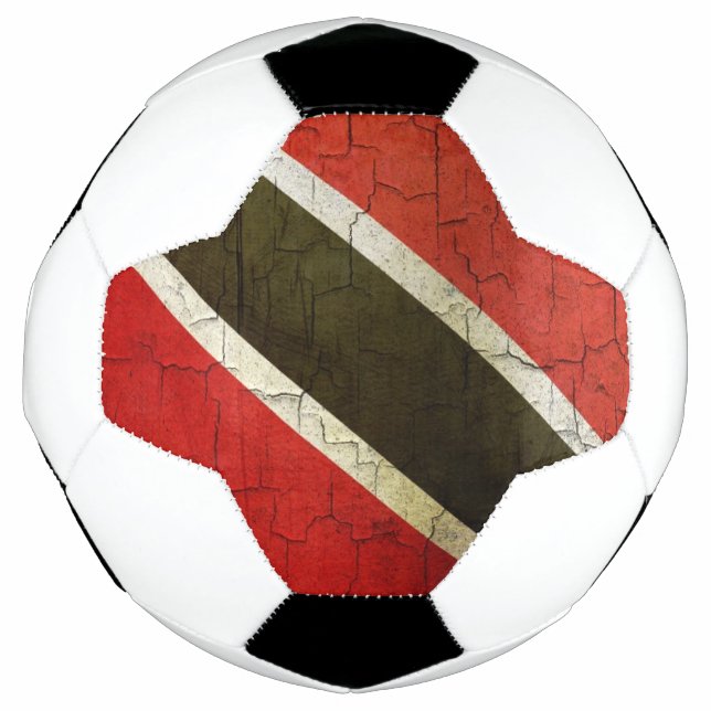 Bola De Futebol Grunge Trinidad E Tobago Flag (Frente)