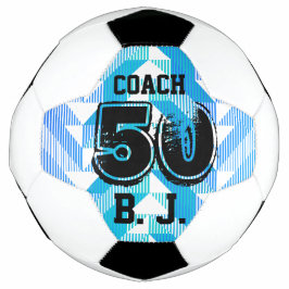 Bola De Futebol Guarda Personalizada Blue Stripes
