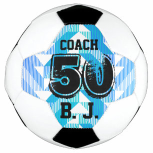 Bola De Futebol Guarda Personalizada Blue Stripes