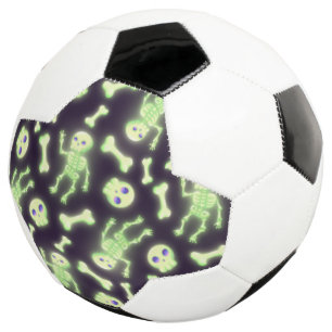 Bola De Futebol Halloween Cute Spooky Brilhante Osso do Esqueleto 