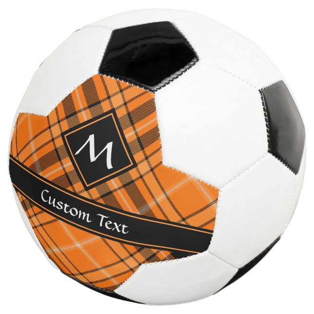 Bola De Futebol Halloween Orange Tartan (Três quartos)