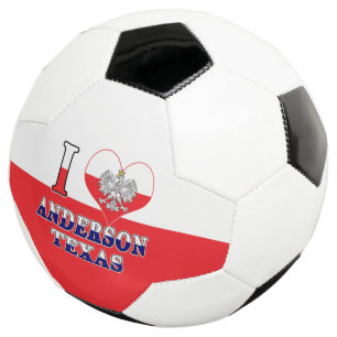 Bola De Futebol I Heart Love Anderson Texas