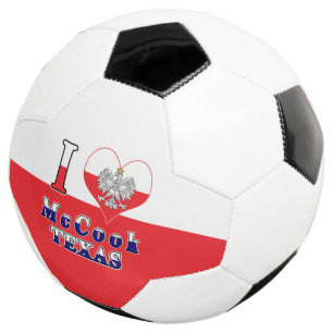 Bola De Futebol I Heart Love McCook Texas
