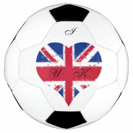 Bola De Futebol I Heart UK England British Flag