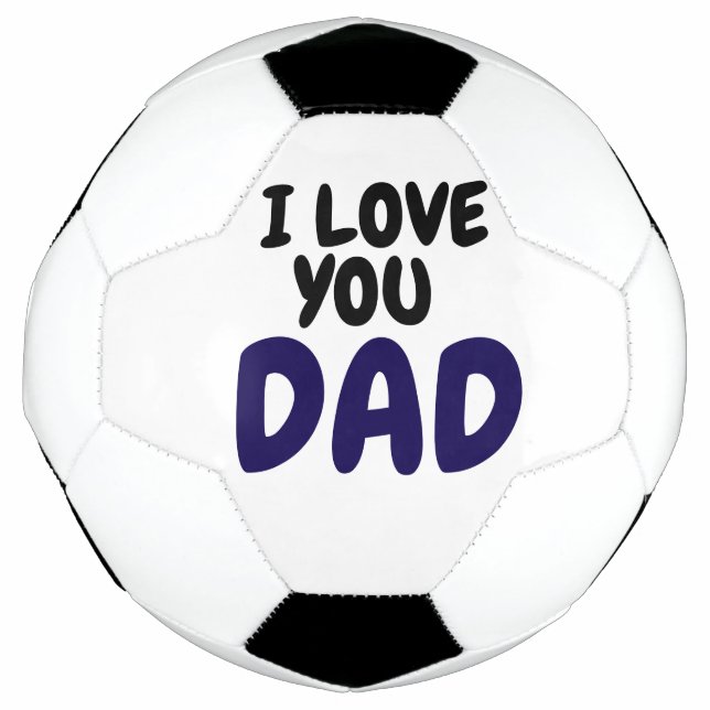 Bola De Futebol I Love you dad Elegant and Modern  (Frente)