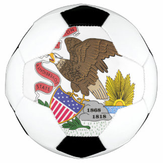 Bola De Futebol Illinois Flag
