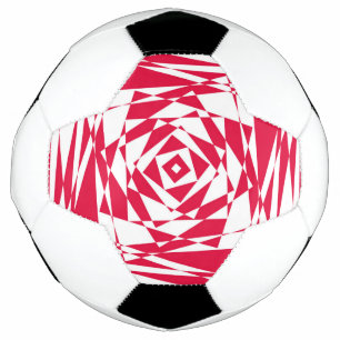 Bola De Futebol Ilusões de abstrato vermelho-branco