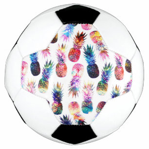 Bola De Futebol ilustração aquarela e ananás nebula