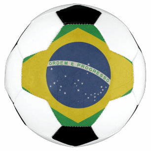 Bola De Futebol Ilustração da bandeira abstrato do Brasil