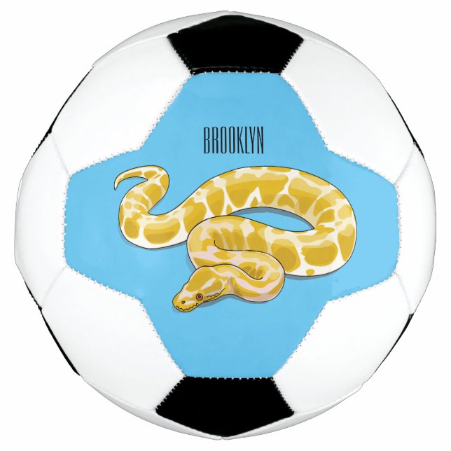Bola De Futebol Ilustração de cobra de pitão birmanês (Frente)