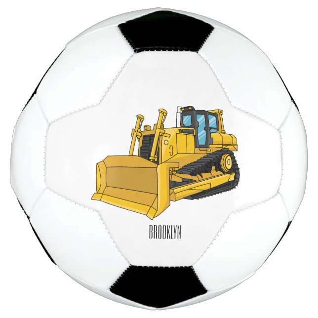 Bola De Futebol Ilustração de desenho animado Bulldozer (Frente)