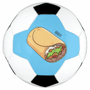 Bola De Futebol Ilustração de desenho animado burrito