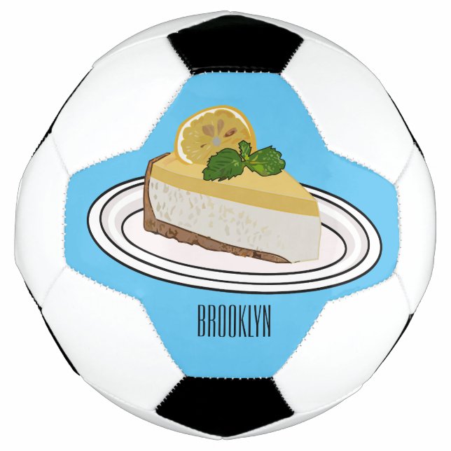 Bola De Futebol Ilustração de desenho animado com queijo limão (Frente)