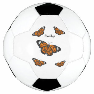 Bola De Futebol Ilustração de desenho animado da borboleta monarca