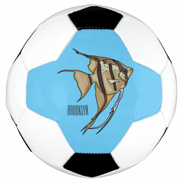 Bola De Futebol Ilustração de desenho animado de Angelfish (Frente)