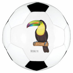 Bola De Futebol Ilustração de desenho animado de ave tucano-de-bic