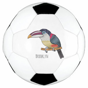 Bola De Futebol Ilustração de desenho animado de aves do caracari