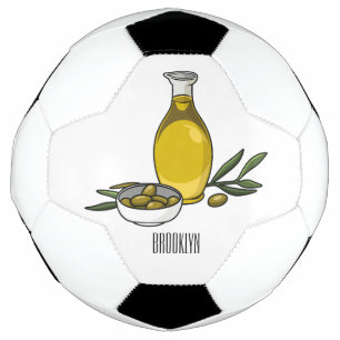 Bola De Futebol Ilustração de desenho animado de azeite