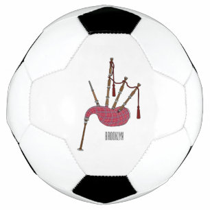 Bola De Futebol Ilustração de desenho animado de Bagpipe