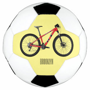 Bola De Futebol Ilustração de desenho animado de bicicleta