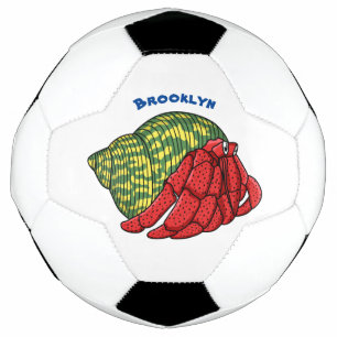 Bola De Futebol Ilustração de desenho animado de caranguejo-ermi