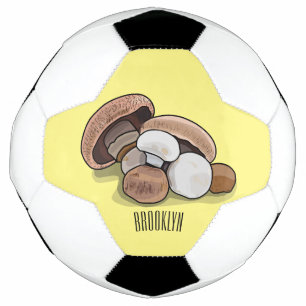 Bola De Futebol Ilustração de desenho animado de cogumelo