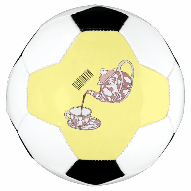 Bola De Futebol Ilustração de desenho animado de configuração de g (Frente)