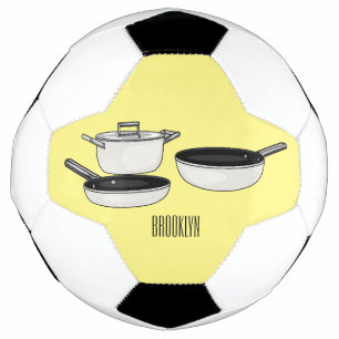 Bola De Futebol Ilustração de desenho animado de conjuntos de cook