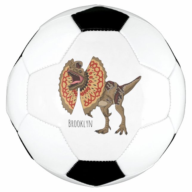 Bola De Futebol Ilustração de desenho animado de Dilophosaurus (Frente)