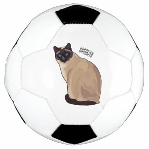 Bola De Futebol Ilustração de desenho animado de gato siamês