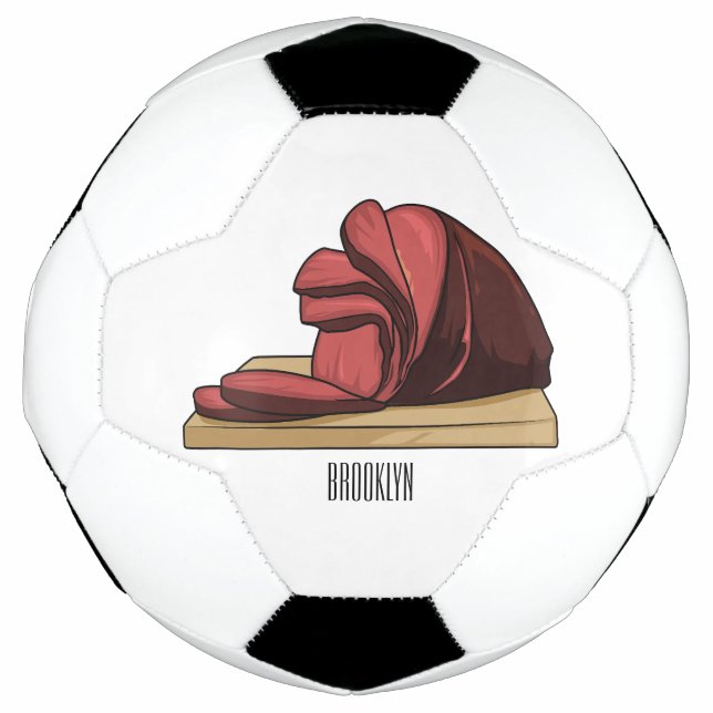 Bola De Futebol Ilustração de desenho animado de Ham (Frente)