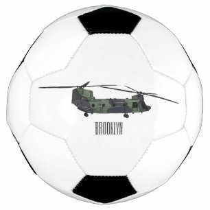 Bola De Futebol Ilustração de desenho animado de helicóptero do ex