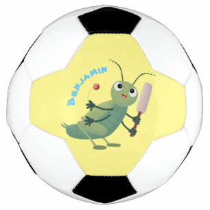 Bola De Futebol Ilustração de desenho animado de inseto grilo verd
