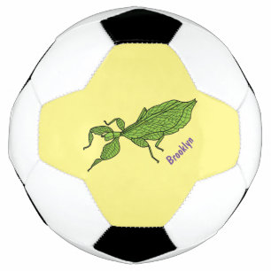 Bola De Futebol Ilustração de desenho animado de insetos de folha
