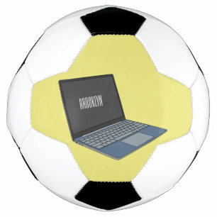 Bola De Futebol ilustração de desenho animado de laptop