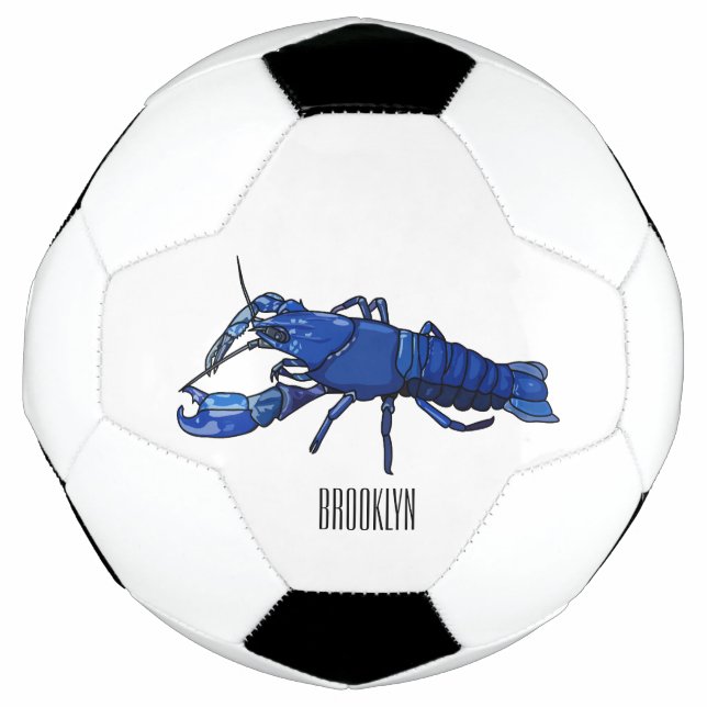 Bola De Futebol Ilustração de desenho animado de marron azul (Frente)