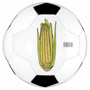 Bola De Futebol Ilustração de desenho animado de milho