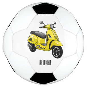 Bola De Futebol Ilustração de desenho animado de motocicleta