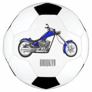Bola De Futebol Ilustração de desenho animado de motocicleta Chopp