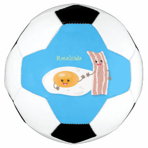 Bola De Futebol Ilustração de desenho animado de ovo e bacon em ka
