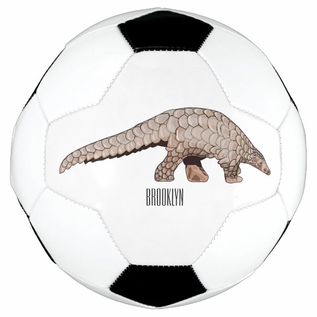 Bola De Futebol Ilustração de desenho animado de Pangolin (Frente)