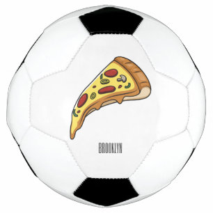 Bola De Futebol Ilustração de desenho animado de pizza