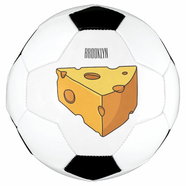 Bola De Futebol Ilustração de desenho animado de queijo (Frente)